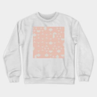 Cozy Shapes / Modern Geometry in Blush Crewneck Sweatshirt